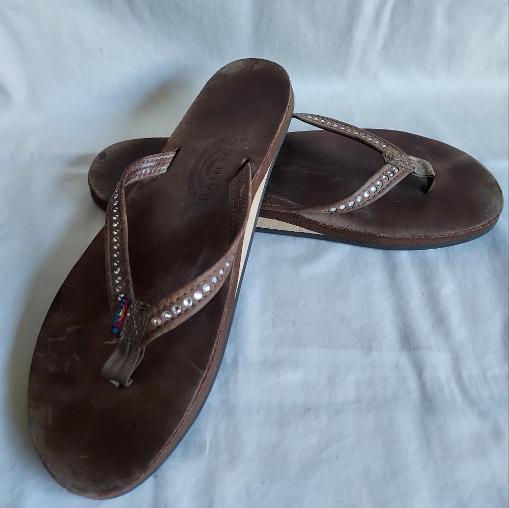 Rainbow Rhinestone sandles